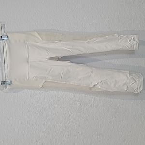 Lululemon Athletica white leggings netted sides size 4 20" inseam